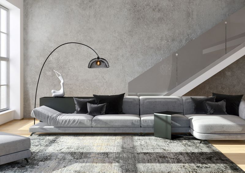 Lucide MESH - Stojacia lampa - 1xE27 - Čierna